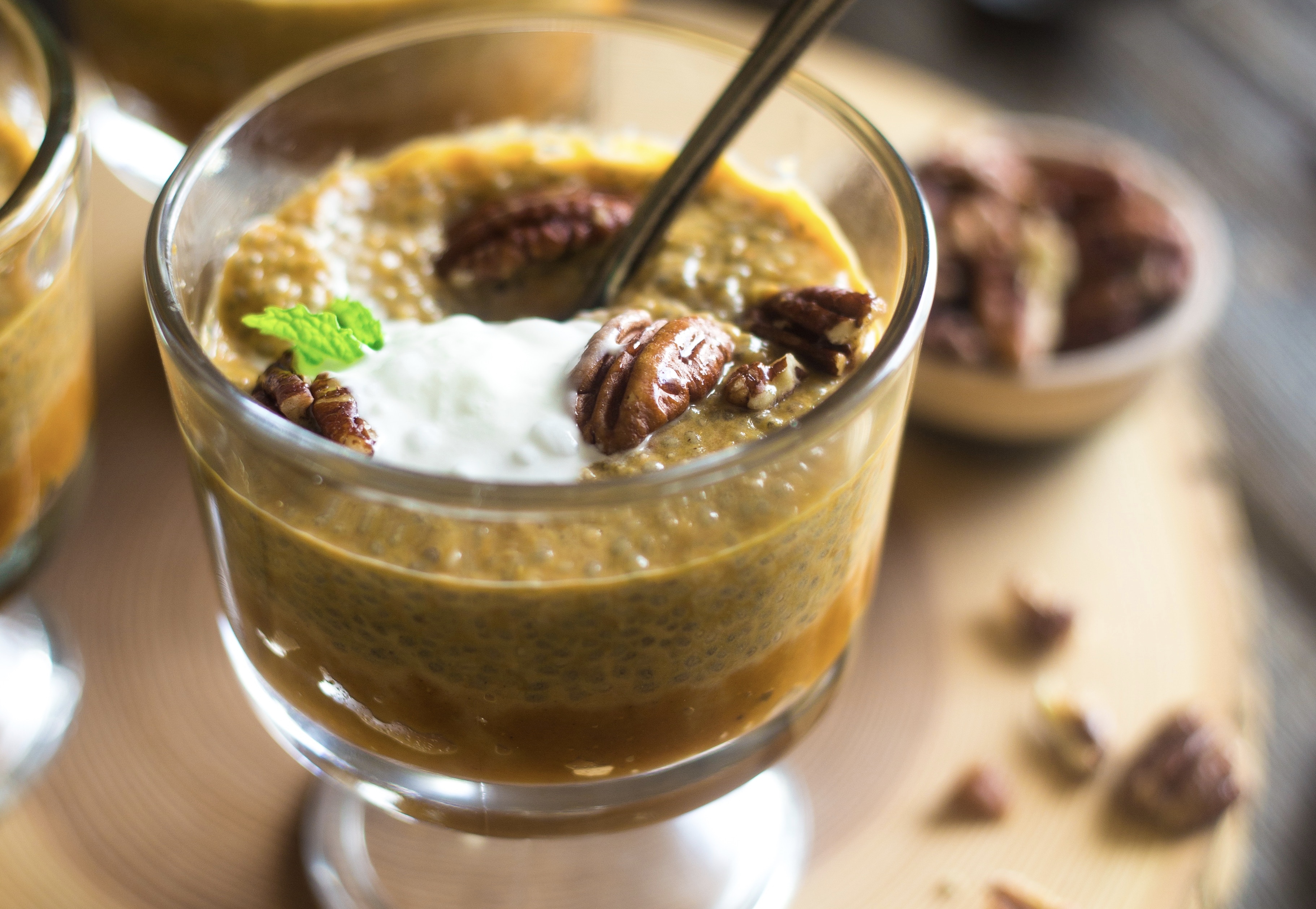 Voor alle chia pudding fans: pumpkin chia pudding