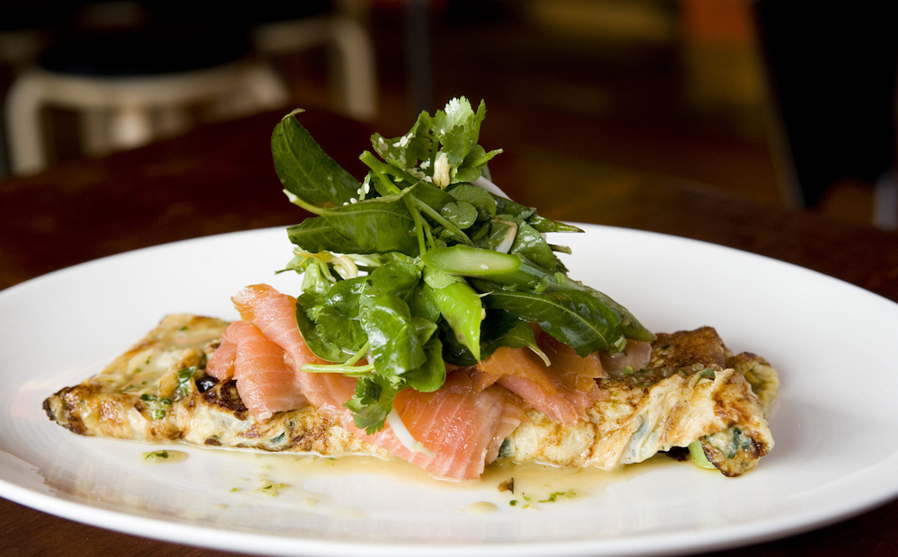 omelet met zalm
