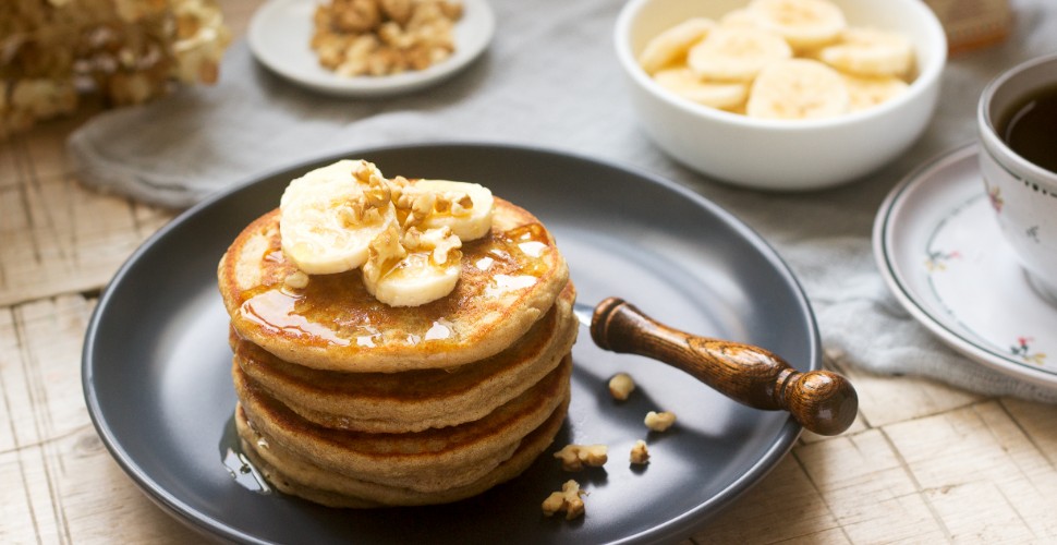 glutenvrije bananen oatmeal proteïne pancakes