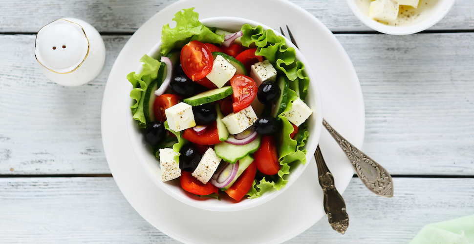 Griekse halloumi salade