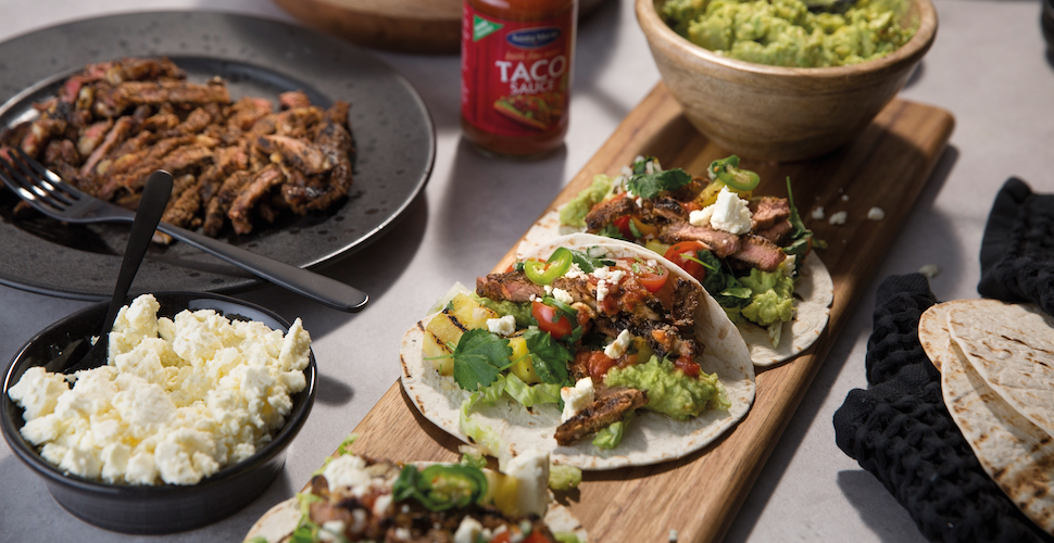 taco's met gegrilde entrecote