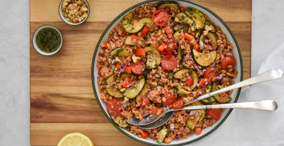 Tomaten-bulgursalade