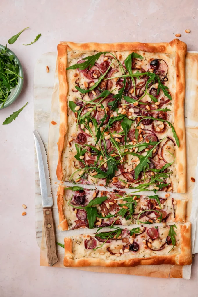 Een vegan plaattaart