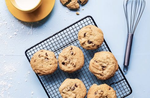 Chocolate chip cookies gemaakt op glutenvrije wijze