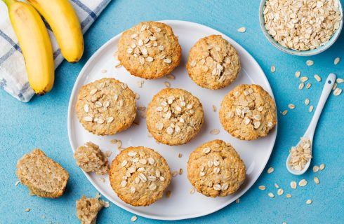 Vegan ontbijt: muffins van zoete aardappel en banaan