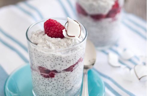 Koolhydraatarm (en mega lekker!) kokos en chia pudding ontbijtje