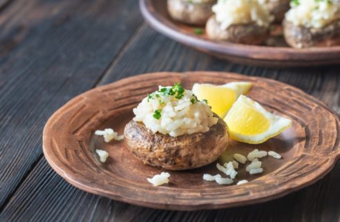 Overheerlijke Portobello met pompoenrisotto