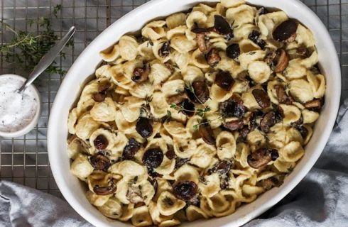 Recept: romige vegan pasta met truffel en champignon