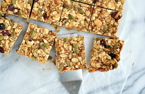 Glutenvrij: Muesli repen met noten en gedroogd fruit