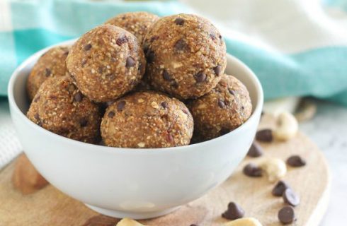 Gezonde chocolat chip cookie dough bites