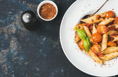 Heerlijke gezonde pasta met tomaten-champignonsaus