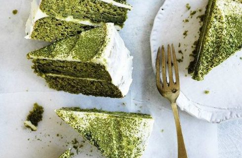 Heerlijke healthy kokosnoot matcha cake