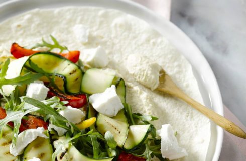 Heerlijke vegan wraps met gegrilde courgette