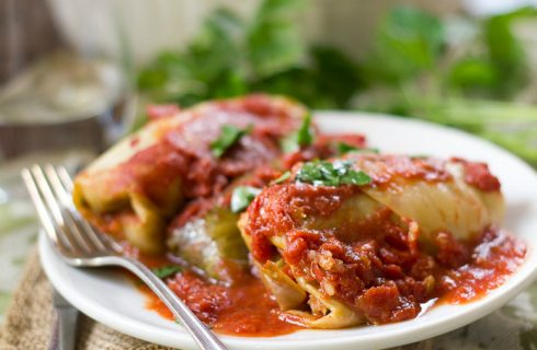 Koolhydraatarme cannelloni met koolbladeren