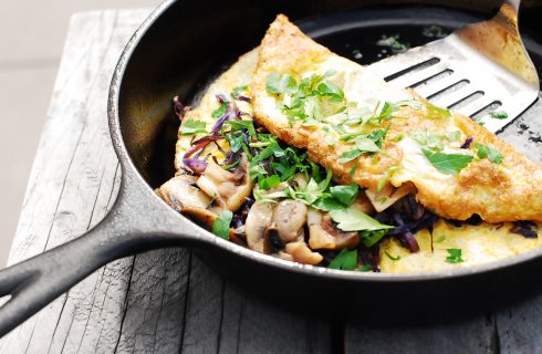 Omelet met spinazie en champignons (koolhydraatarm)